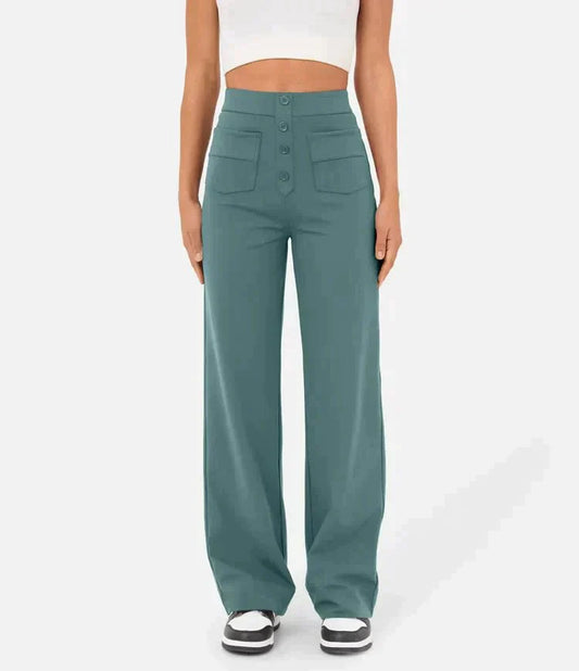 Elisa - High-waisted elastic casual pants